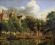 The Herengracht, Amsterdam Painting by Jan Van Der Heyden