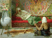The Hookah Pipe Painting by Tomas Moragas Y Torras