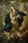 'The Immaculate Conception', ca. 1665, Spanish School, Canvas, 165 cm x 110 cm,... Painting by Jose Antolinez -1635-1675-