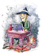 The Informatics Witch Painting by Miki De Goodaboom