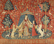 The Lady And The Unicorn Painting by Vintage Art