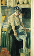 The Laundress; La Blanchisseuse Painting by Maximilien Luce