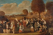 The marriage trap an allegory of marriage. Painting by Hendrik Noorderwiel