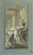 The Martyrdom Of St. Thomas Becket, Archbishop Of Canterbury Drawing by Jean Baptiste Marie Pierre
