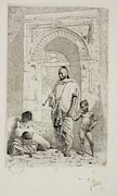 'The Moroccan Family', 1916, Spanish School, Paper, 234 mm x 142 mm, G01... Painting by Mariano Fortuny y Marsal -1838-1874-
