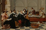 The Musical Gathering. Painting by Willem Cornelisz Duyster -copy after- Johann Liss -rejected attribution- The Musical Gathering. Painting by Willem Cornelisz Duyster -copy after- Johann Liss -rejected attribution-
