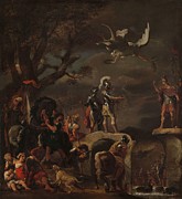The Peace Negotiations Between Claudius Civilis And Quintus Petillius Cerealis On The Demolished Bridge Painting by Ferdinand Bol