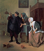 The Physicians Visit Painting by Jan Havicksz Steen