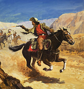 The Pony Express Painting by Unknown
