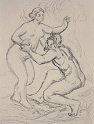 The River Scamander, 1900 By Renoir Drawing by Pierre Auguste Renoir