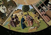 'The Seven Deadly Sins and the Four Last Things' - Detail Greed, 1480, Oil on wood. Painting by Hieronymus Bosch -c 1450-1516-