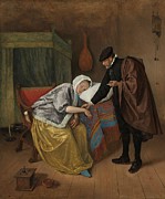 The Sick Woman. Painting by Jan Havicksz Steen The Sick Woman. Painting by Jan Havicksz Steen