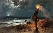 The Signal By Moran Drawing by Edward Moran