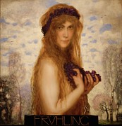 The Spring Painting by Franz Von Stuck The Spring Painting by Franz Von Stuck