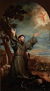 'The Stigmata of Saint Francis'. Ca. 1651. Oil on canvas. Painting by Alonso Cano -1601-1667-