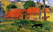 The Three Huts, Tahiti By Gauguin Painting by Paul Gauguin The Three Huts, Tahiti By Gauguin Painting by Paul Gauguin
