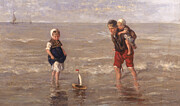 The Toy Boat Painting by Jozef Israels