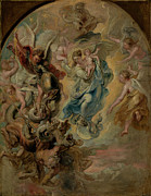 The Virgin As The Woman Of The Apocalypse, C.1623-4 Painting by Peter Paul Rubens The Virgin As The Woman Of The Apocalypse, C.1623-4 Painting by Peter Paul Rubens