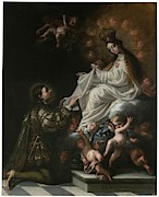 'The Virgin of Mercy Appearing to Saint Peter Nolasco'. 1682. Oil on canvas. Painting by Alonso del Arco -1635-1704-