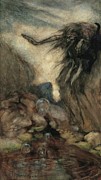 The Witchs Pool Painting by Arthur Rackham The Witchs Pool Painting by Arthur Rackham