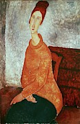 The yellow sweater,1918-1919 Canvas. Painting by Amedeo Modigliani -1884-1920-