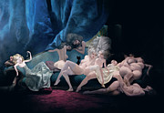 The Young Bride And Her Friends, From 'bluebeard' By Charles Perrault Painting by Daniel Cacouault
