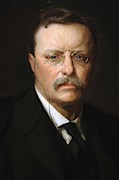 Theodore Roosevelt -1858-1919-. Portrait by Adrian Lamb -1901-1988- as Philiph de Laszlo. Painting by Album