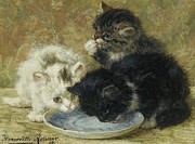 Three Kittens Painting by Henriette Ronner-knip Three Kittens Painting by Henriette Ronner-knip