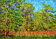 Three Meadow Trees Digital Art by Joel Bruce Wallach