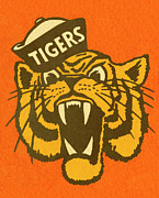 Tiger Wearing 'Tigers' Hat Drawing by CSA Images Tiger Wearing 'Tigers' Hat Drawing by CSA Images