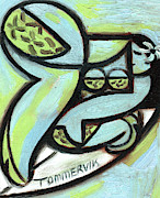 Tommervik Hawaiian Surfer Girl Art Print Painting by Tommervik