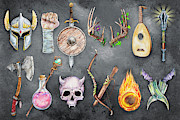 Tools of the Trade - Fantasy RPG Mixed Media by Aaron Spong