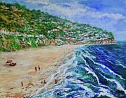 Torrance Beach, Palos Verdes Peninsula Painting by Tom Roderick