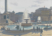 Trafalgar Square, 2010 Painting by Julian Barrow