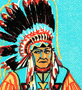 Tribal leader in headdress Drawing by CSA Images Tribal leader in headdress Drawing by CSA Images
