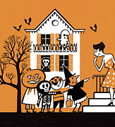 Trick or Treat Drawing by CSA Images Trick or Treat Drawing by CSA Images