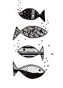 Tropical Fish Collage II Painting by Patricia Pinto Tropical Fish Collage II Painting by Patricia Pinto