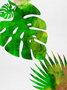 Tropical Monstera  Mixed Media by Naxart Studio