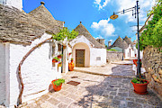 Alberobello Street, Trulli and Grapevine Photograph by Stefano Orazzini