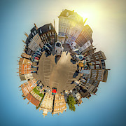 Tuesday Market Place mini planet Photograph by Simon Bratt