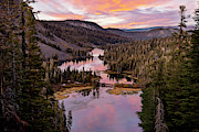 Twin Lakes Overlook at Sunset Photograph by Kelley King