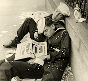 Two American Sailors Celebrate The End Of World War Two Photograph by American School Two American Sailors Celebrate The End Of World War Two Photograph by American School