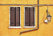 Two brown Windows of Venice Photograph by David Letts