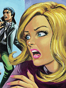 Two Frightened People Drawing by CSA Images