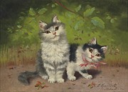 Two Kittens Painting by Sophie Sperlich