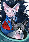 Two Peas In A Pod  Painting by Dora Hathazi Mendes