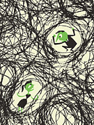 Two People Surrounded by Scribbles Drawing by CSA Images Two People Surrounded by Scribbles Drawing by CSA Images