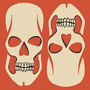 Two Skulls Drawing by CSA Images Two Skulls Drawing by CSA Images