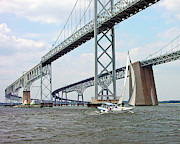 Under the Bay Bridges Photograph by Minnie Gallman Under the Bay Bridges Photograph by Minnie Gallman