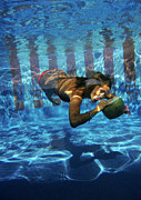 Underwater Drink Photograph by Slim Aarons